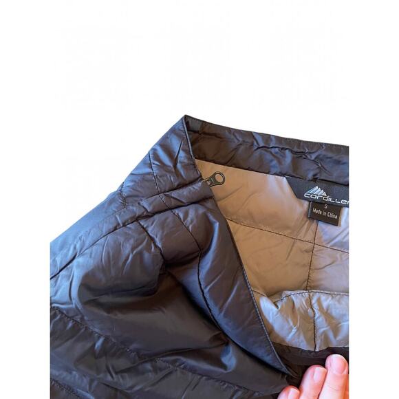 Cordillera Black Down Filled Packable Snow Flurry Mini Skirt Size Small 0610O - Picture 8 of 9